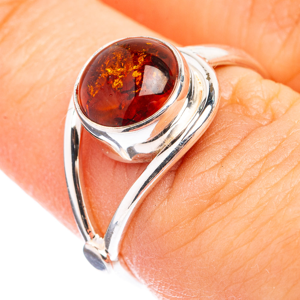 Baltic Amber Ring Size 7.5 (925 Sterling Silver) R142775