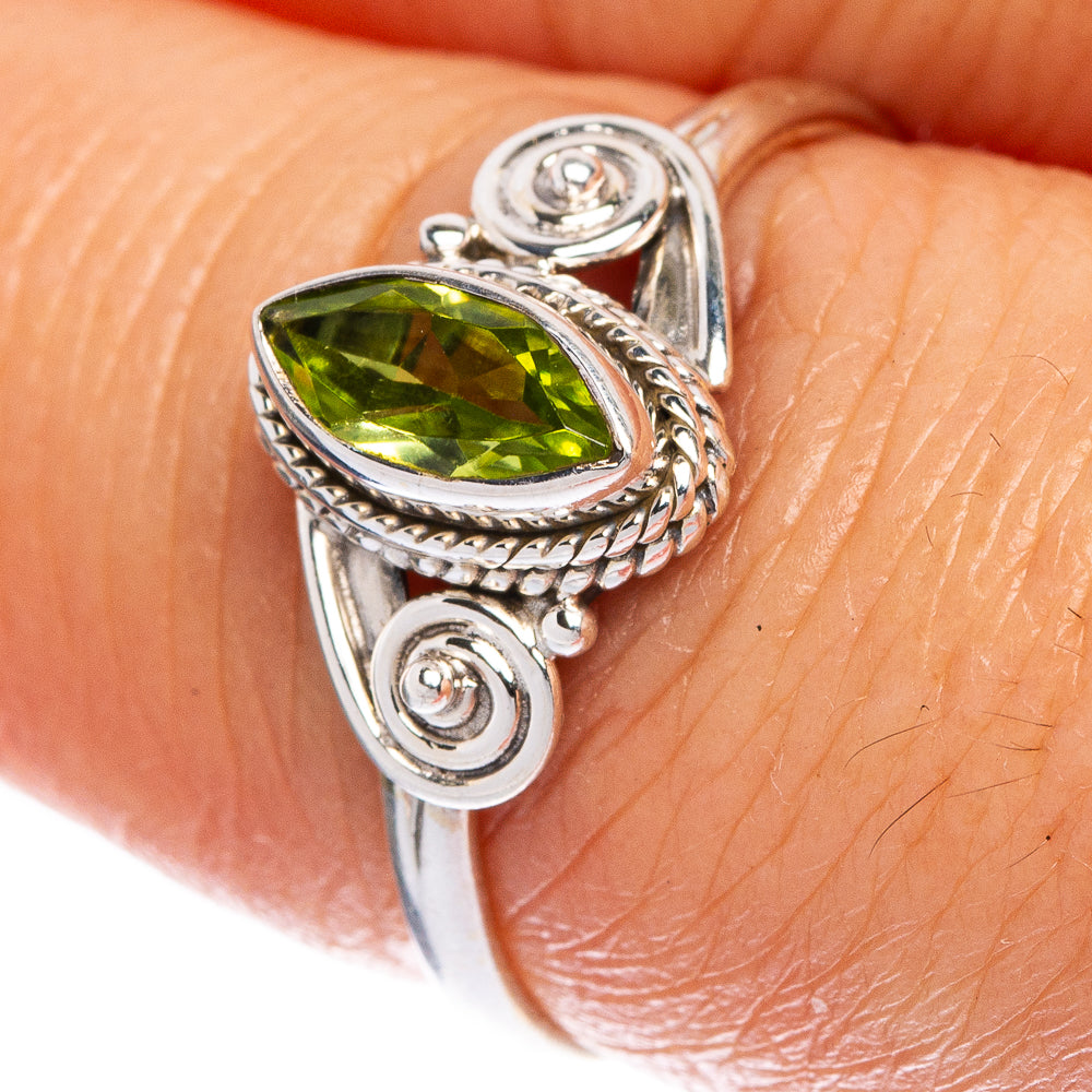 Peridot Dainty Ring Size 7.5 (925 Sterling Silver) R1076