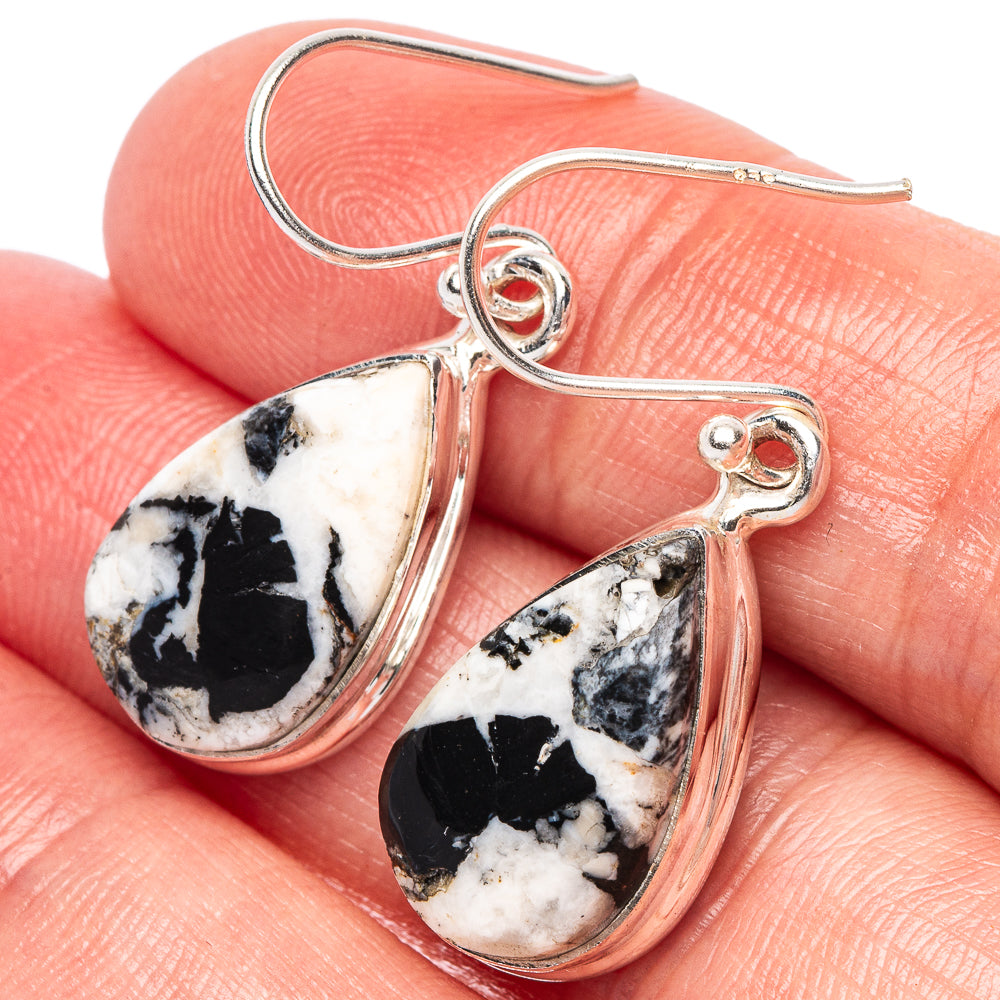 Pinolith Jasper Earrings 1 1/4" (925 Sterling Silver) E2411