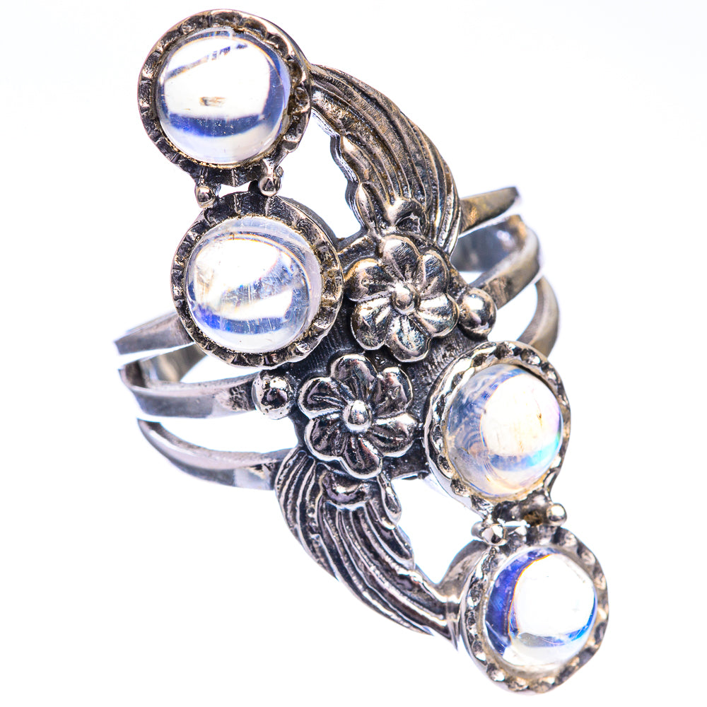 Rainbow Moonstone Ring Size 7.75 (925 Sterling Silver) RING143311