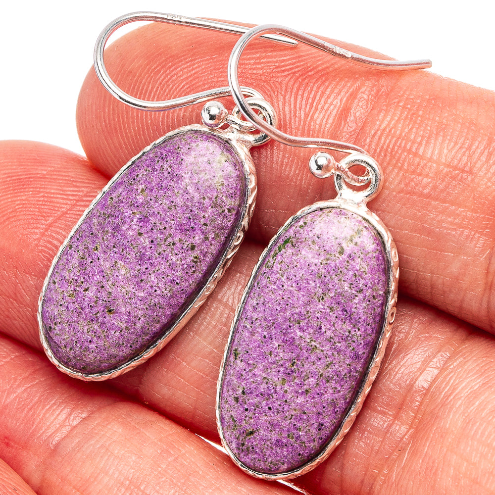 Stichtite Earrings 1 1/2" (.925 Sterling Silver)