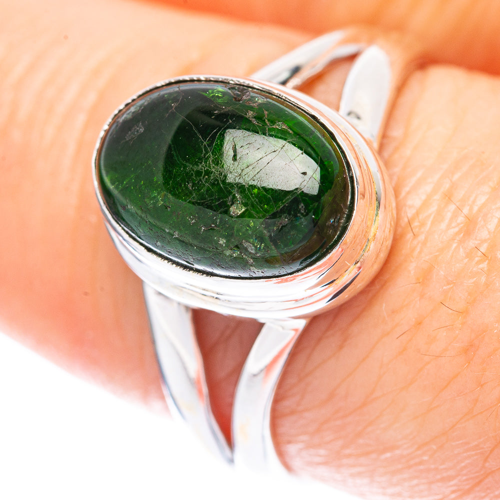 Rare Chrome Diopside Ring Size 8.5 (925 Sterling Silver) R2077