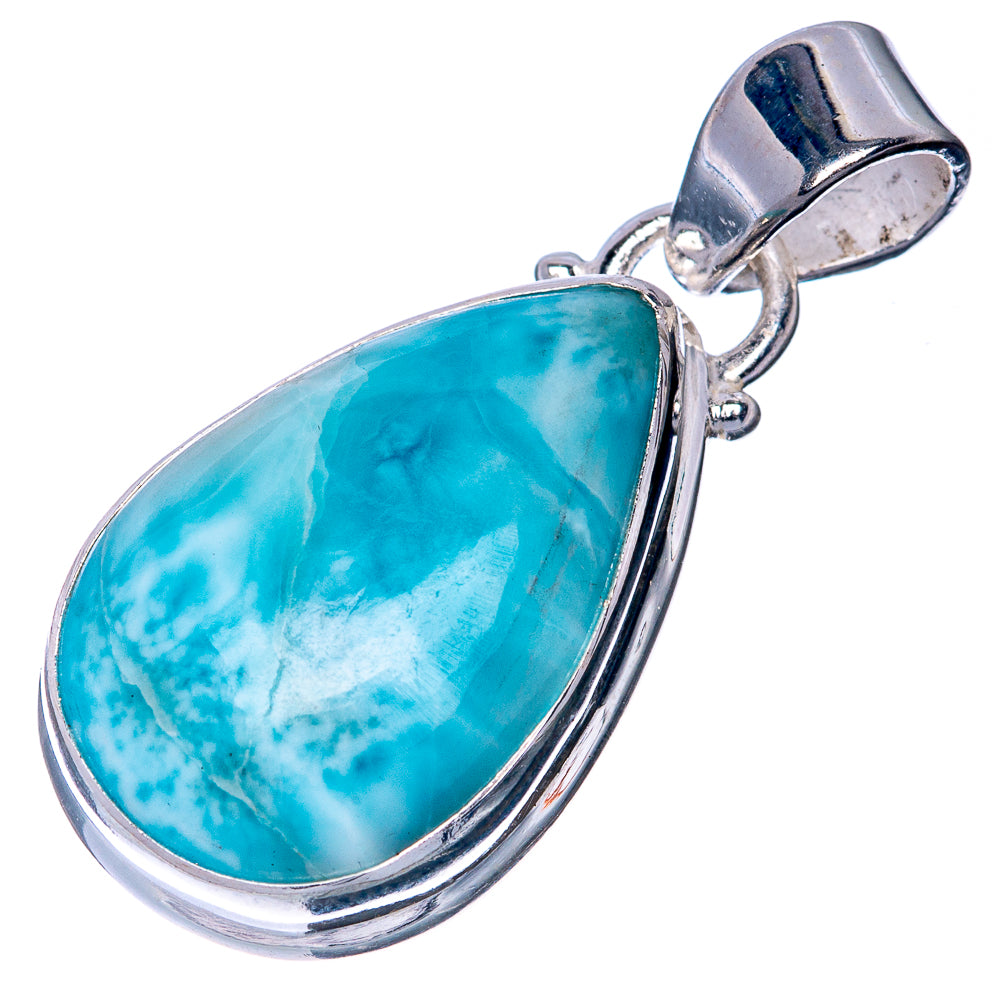 Larimar Pendant 1 1/4" (925 Sterling Silver) P40796