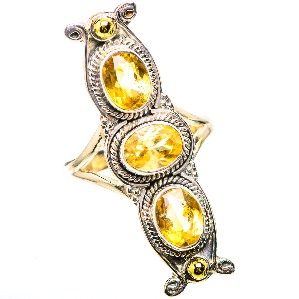 Large Faceted Citrine Ring Size 9.75 (925 Sterling Silver) RING138580