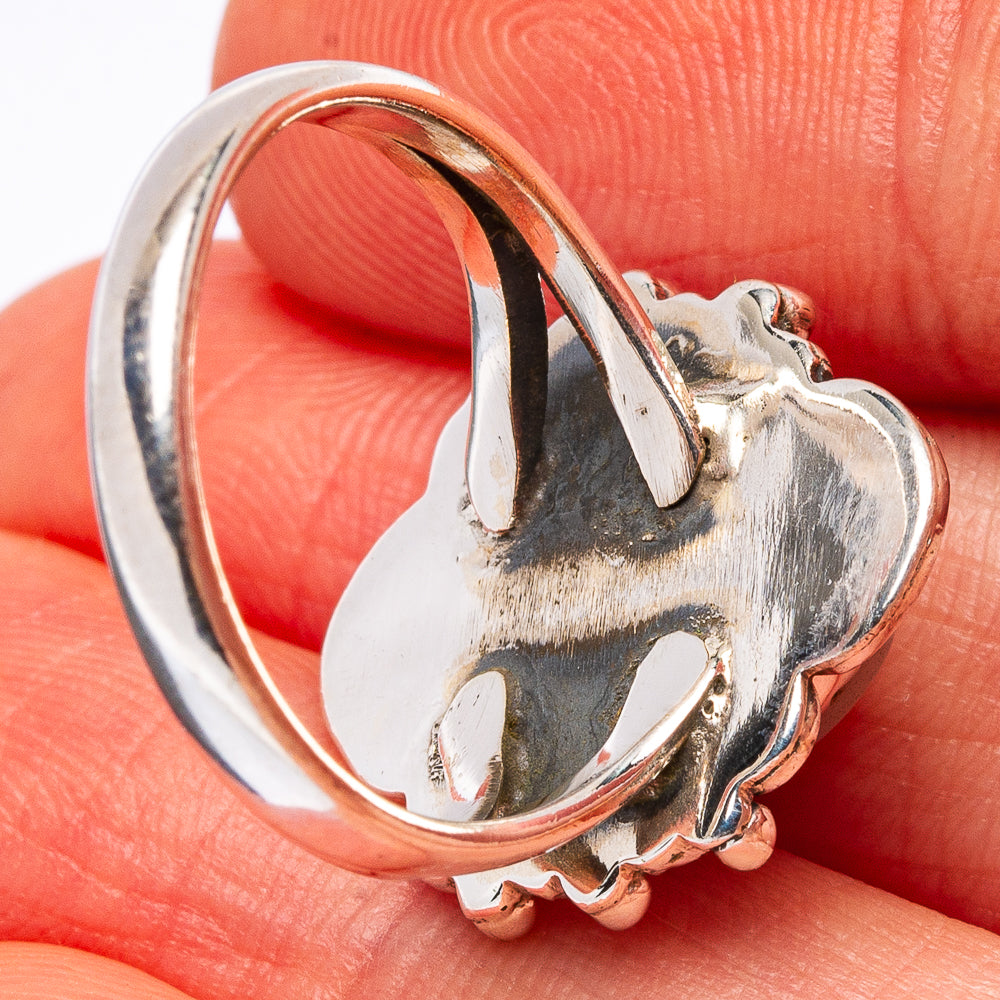 Pink Opal Native Style Ring Size 6 (.925 Sterling Silver)