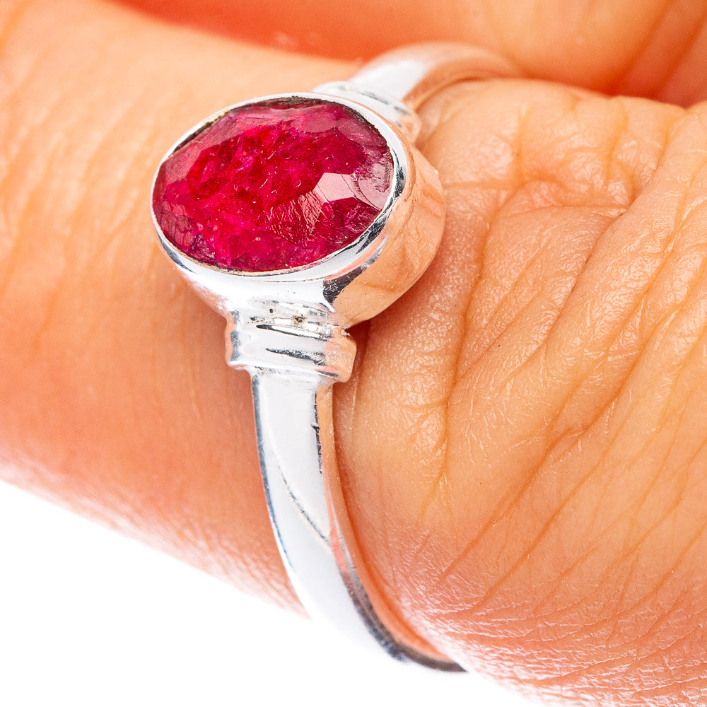 Red Sillimnate 925 Sterling Silver Ring Size 6.75 (925 Sterling Silver) R5309