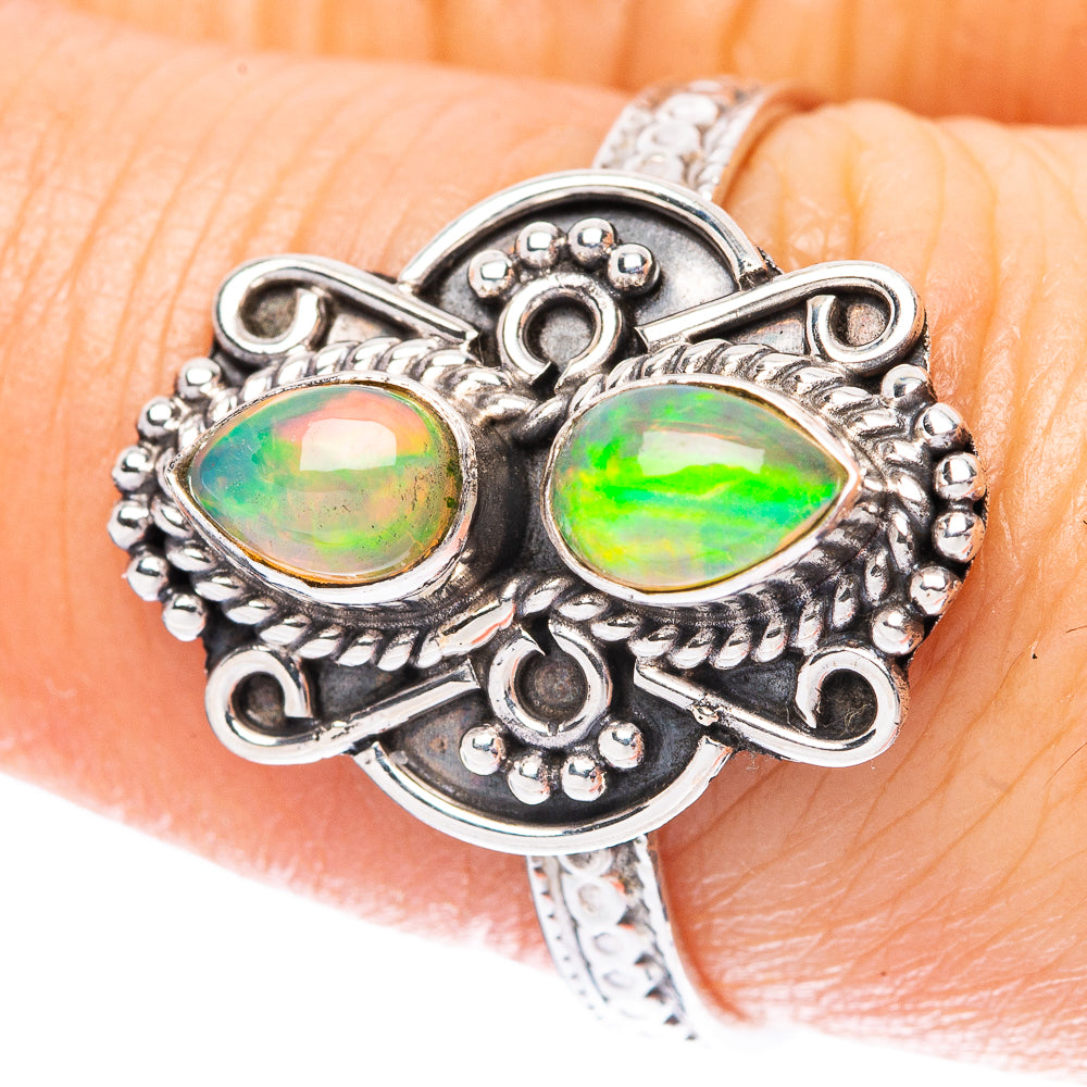 Rare Ethiopian Opal 925 Sterling Silver Ring Size 8 (925 Sterling Silver) R3884