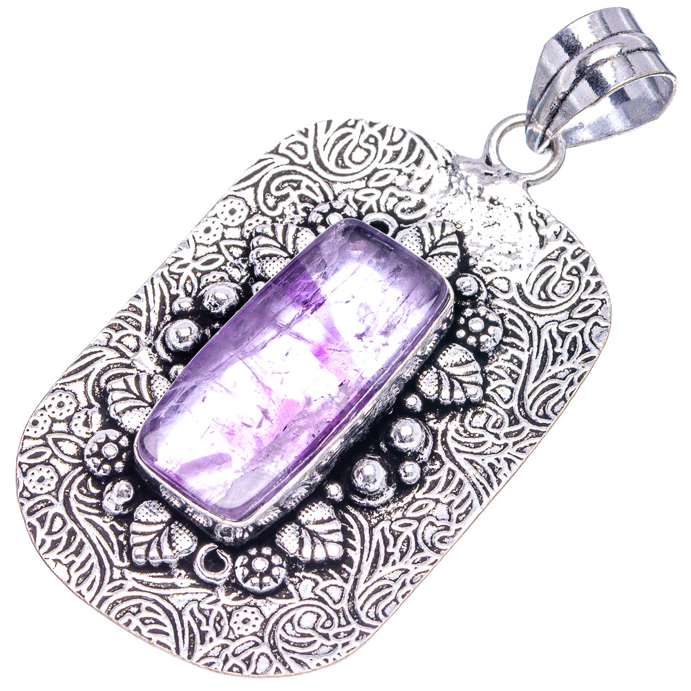 Amethyst Pendant 2 3/8" (German Silver)