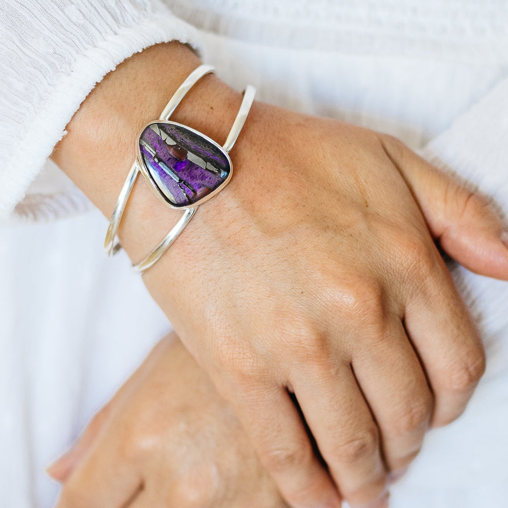 Sugilite Cuff Bracelet (925 Sterling Silver) BR90272
