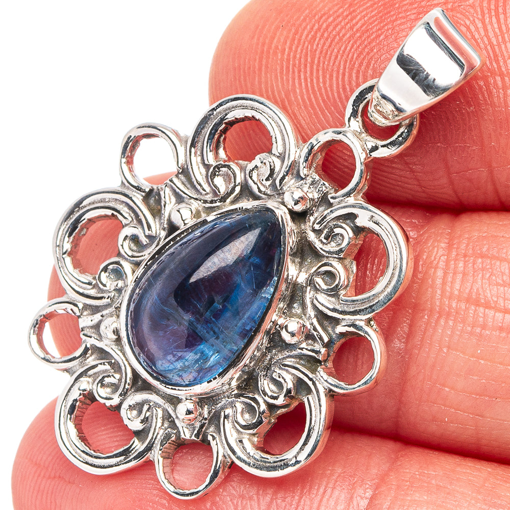 Premium Kyanite Pendant 1 3/8" (.925 Sterling Silver)