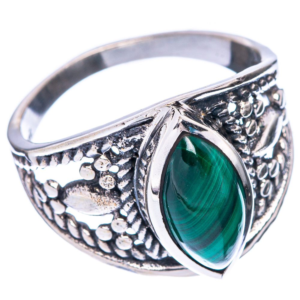 Malachite Dainty Ring Size 6.5 (925 Sterling Silver) R5965