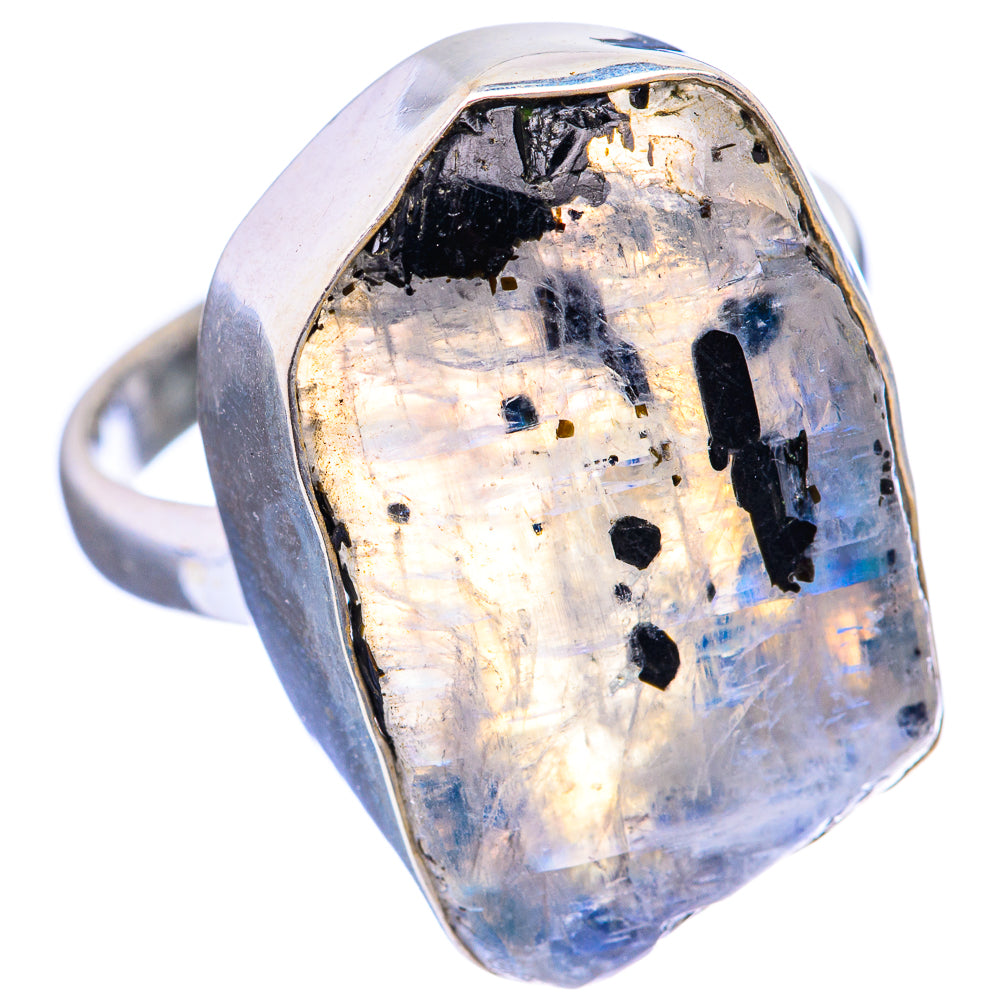 Raw Rainbow Moonstone Ring Size 9.75 (925 Sterling Silver) R142821