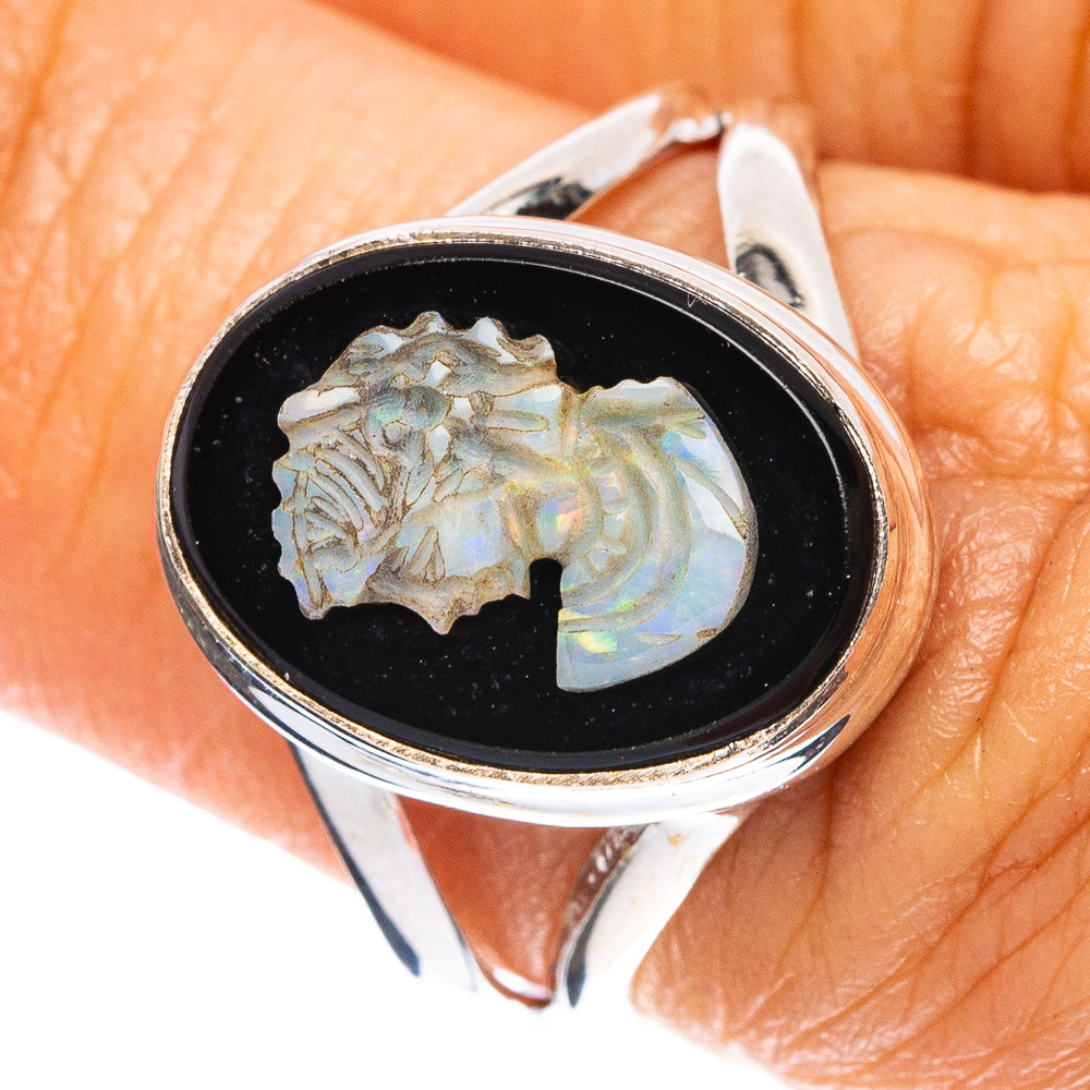 Opal Cameo Ring Size 6.25 (925 Sterling Silver) R5094
