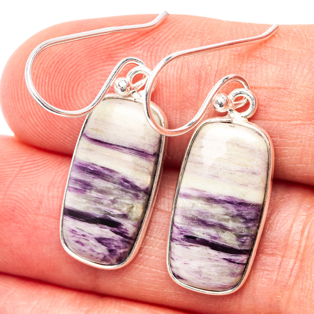 Kammererite Earrings 1 3/8" (.925 Sterling Silver)