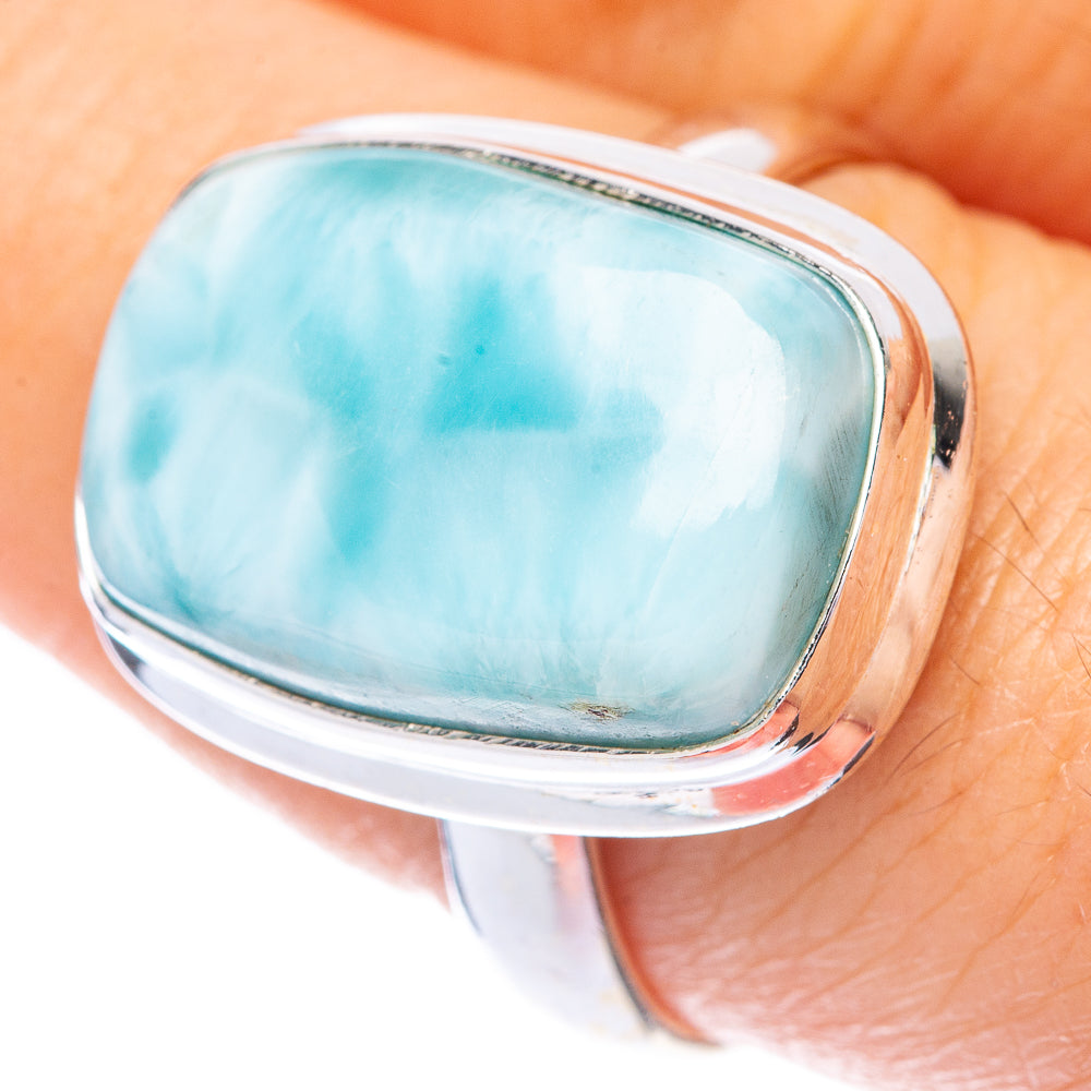 Larimar Ring Size 8.75 (925 Sterling Silver) R144749