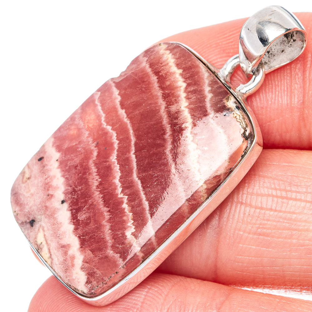 Rhodochrosite Pendant 1 1/2" (925 Sterling Silver) P42174