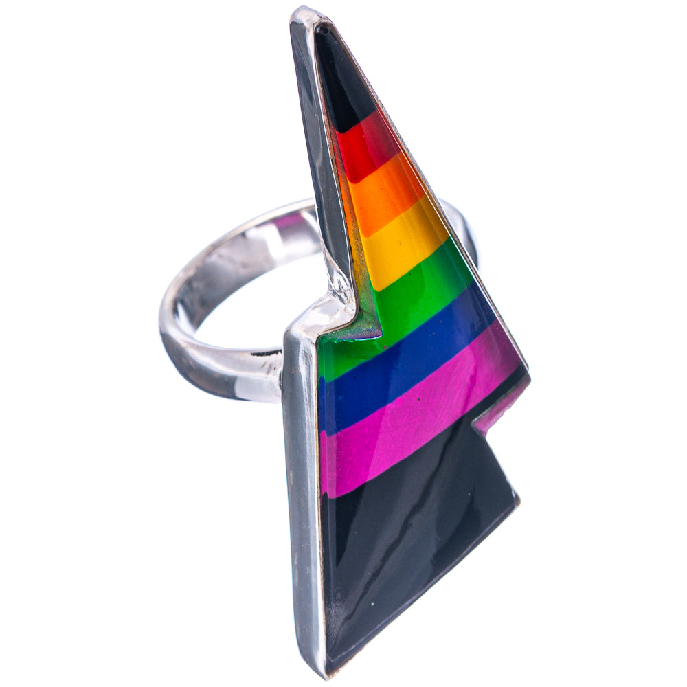 Premium Rainbow Bolt Ring Size 5.75 (.925 Sterling Silver)