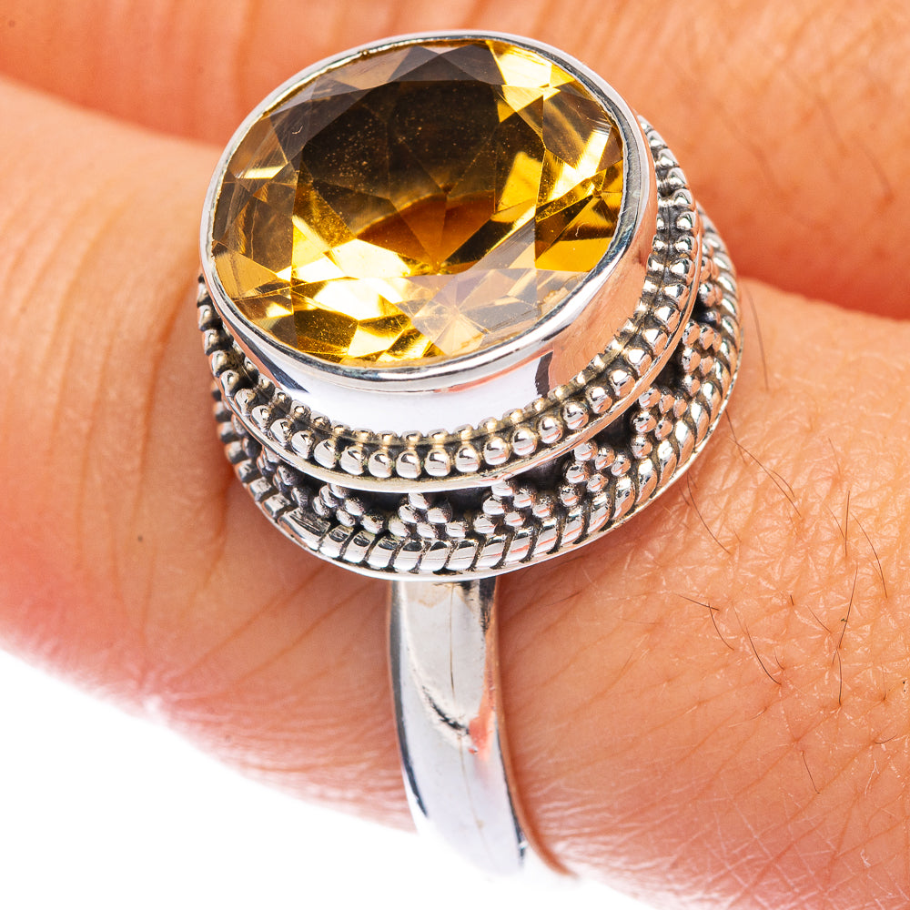 Faceted Citrine Ring Size 8.75 (925 Sterling Silver) R144588