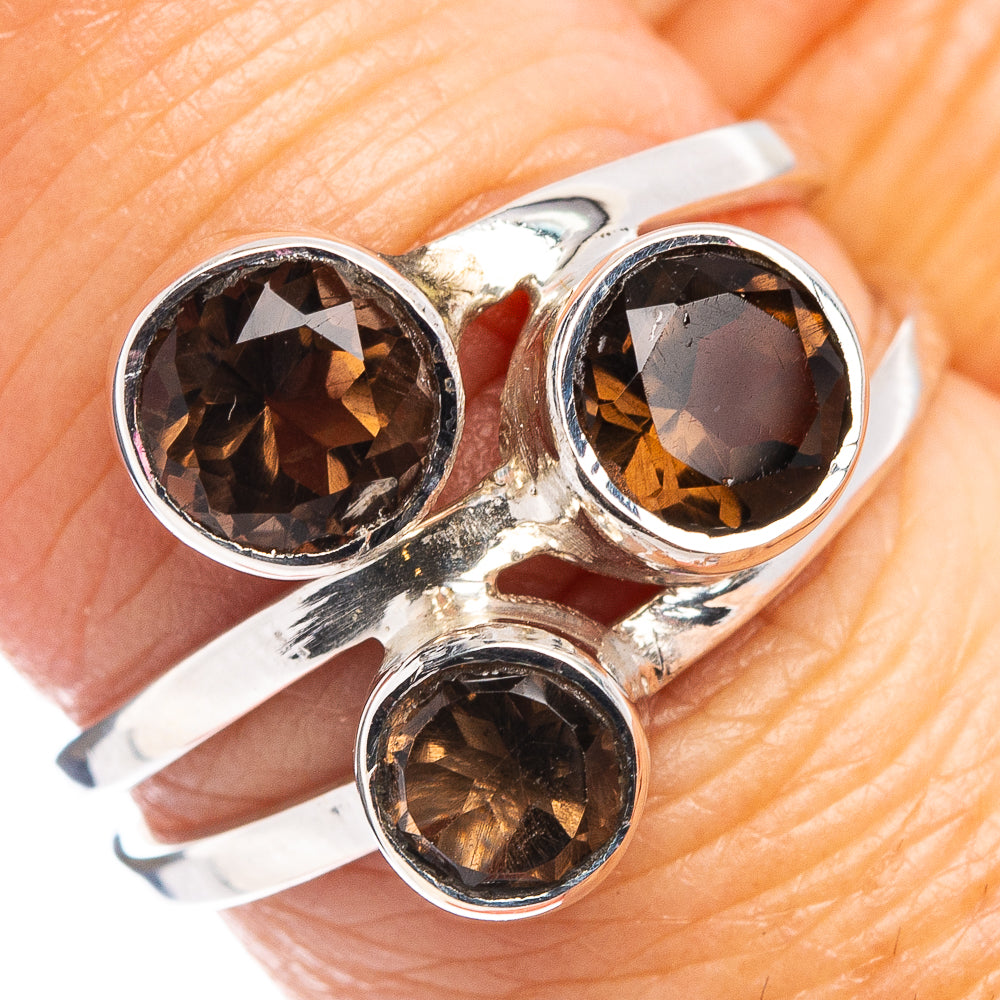Premium Smoky Quartz Ring Size 7.75 (.925 Sterling Silver)
