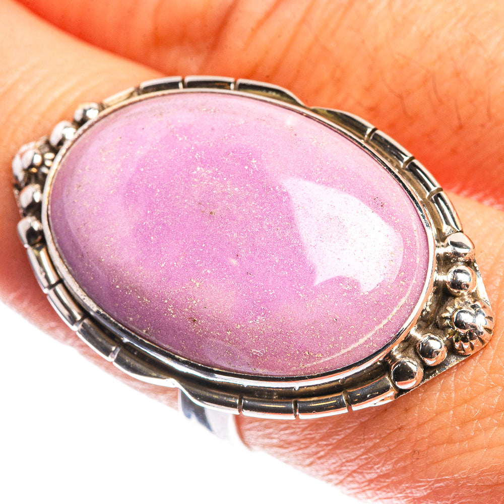 Large Phosphosiderite 925 Sterling Silver Ring Size 9