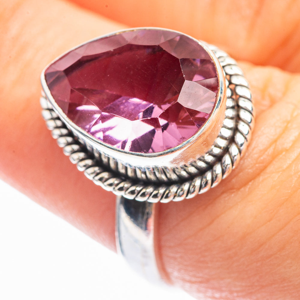 Faceted Alexandrite (Lab.) Ring Size 7.25 (925 Sterling Silver) R141956
