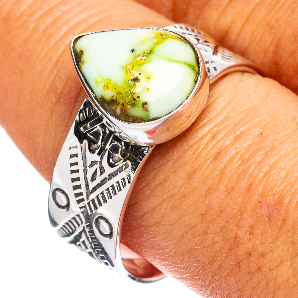 Rare Sonoran Gold Turquoise Ring Size 10.25 (925 Sterling Silver) R8605
