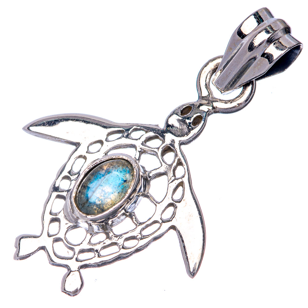 Labradorite Dainty Pendant 1 1/8" (925 Sterling Silver) P39915