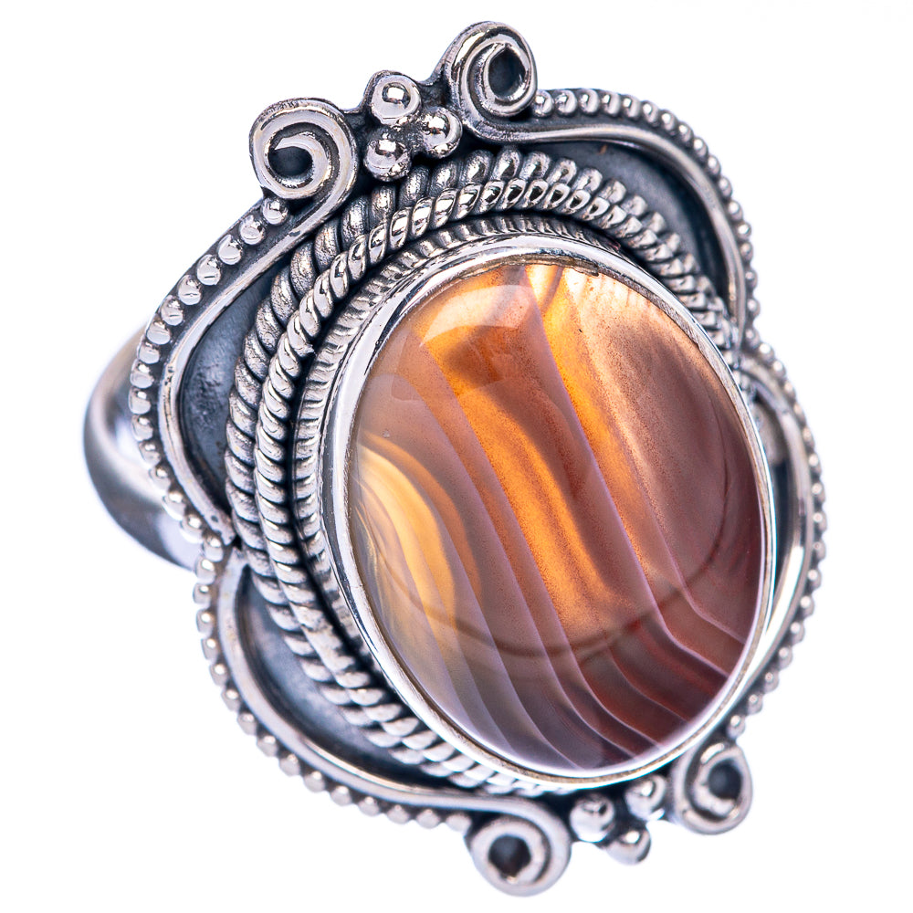 Botswana Agate Ring Size 6.75 (925 Sterling Silver) R144769