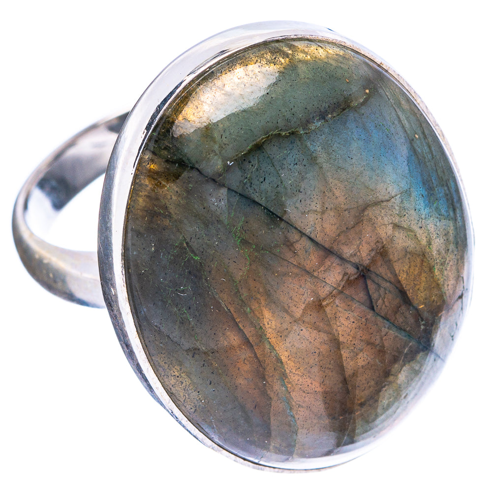 Labradorite Ring Size 8 (925 Sterling Silver) R4708