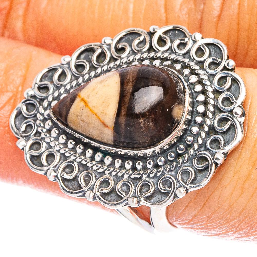 Peanut Wood Jasper 925 Sterling Silver Ring Size 6.75 (925 Sterling Silver) R6220