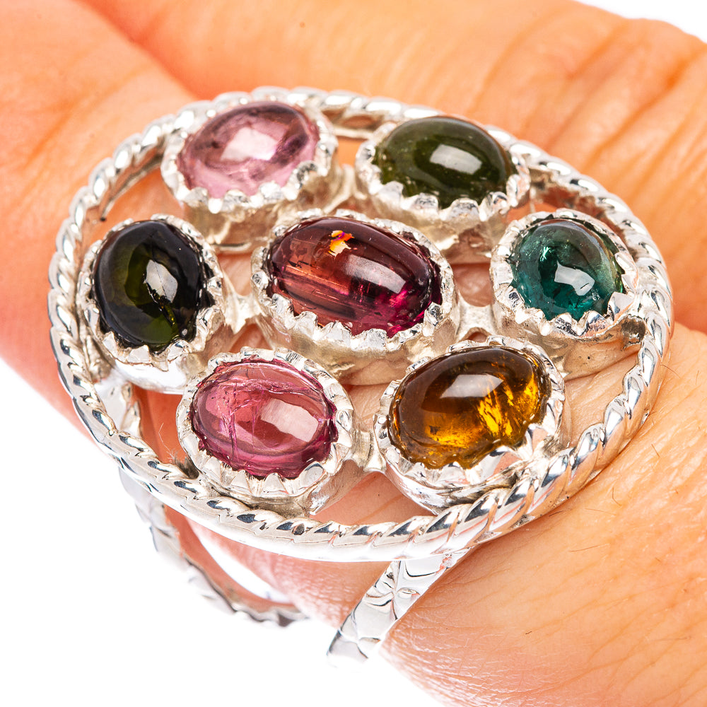 Signature Natural Tourmaline Ring Size 6.75 (925 Sterling Silver) R1787