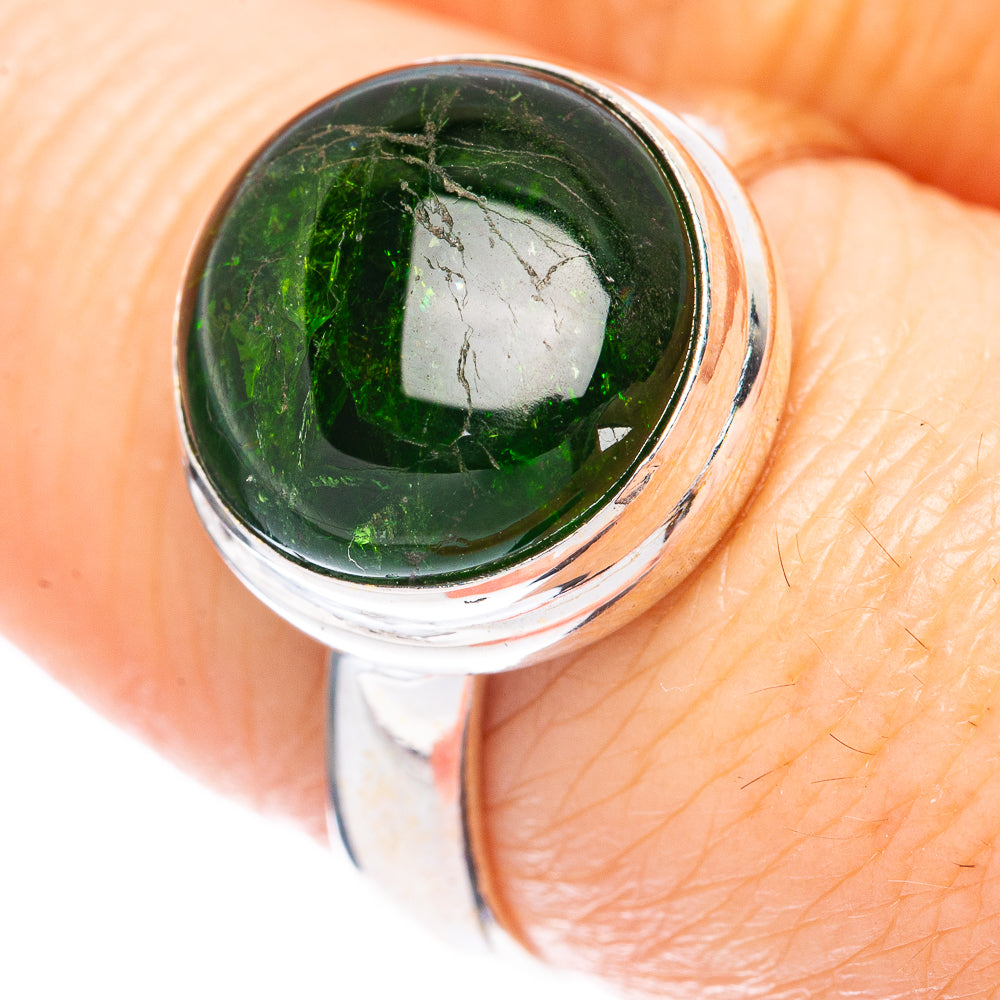 Rare Chrome Diopside Ring Size 8 (925 Sterling Silver) R2083