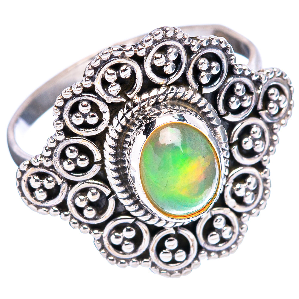 Rare Ethiopian Opal Ring Size 7.75 (.925 Sterling Silver)