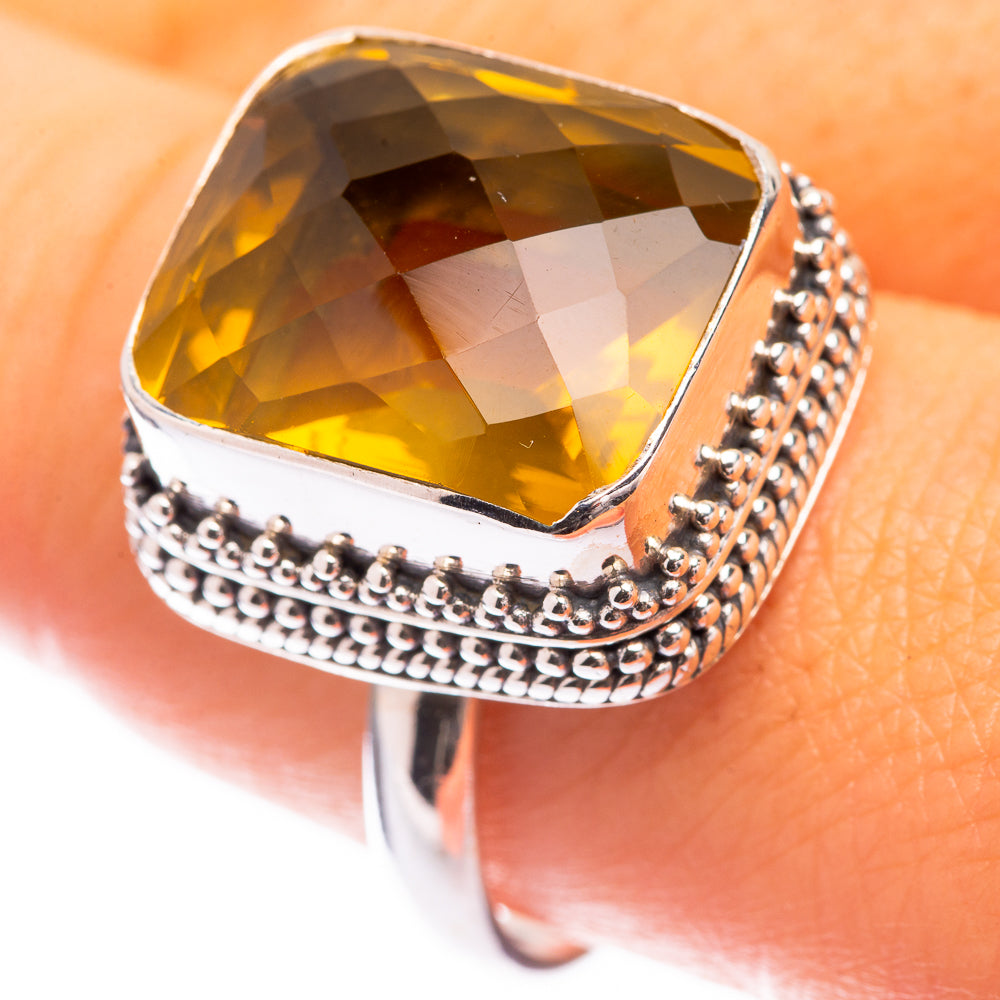 Faceted Citrine Ring Size 9.75 (925 Sterling Silver) R141330