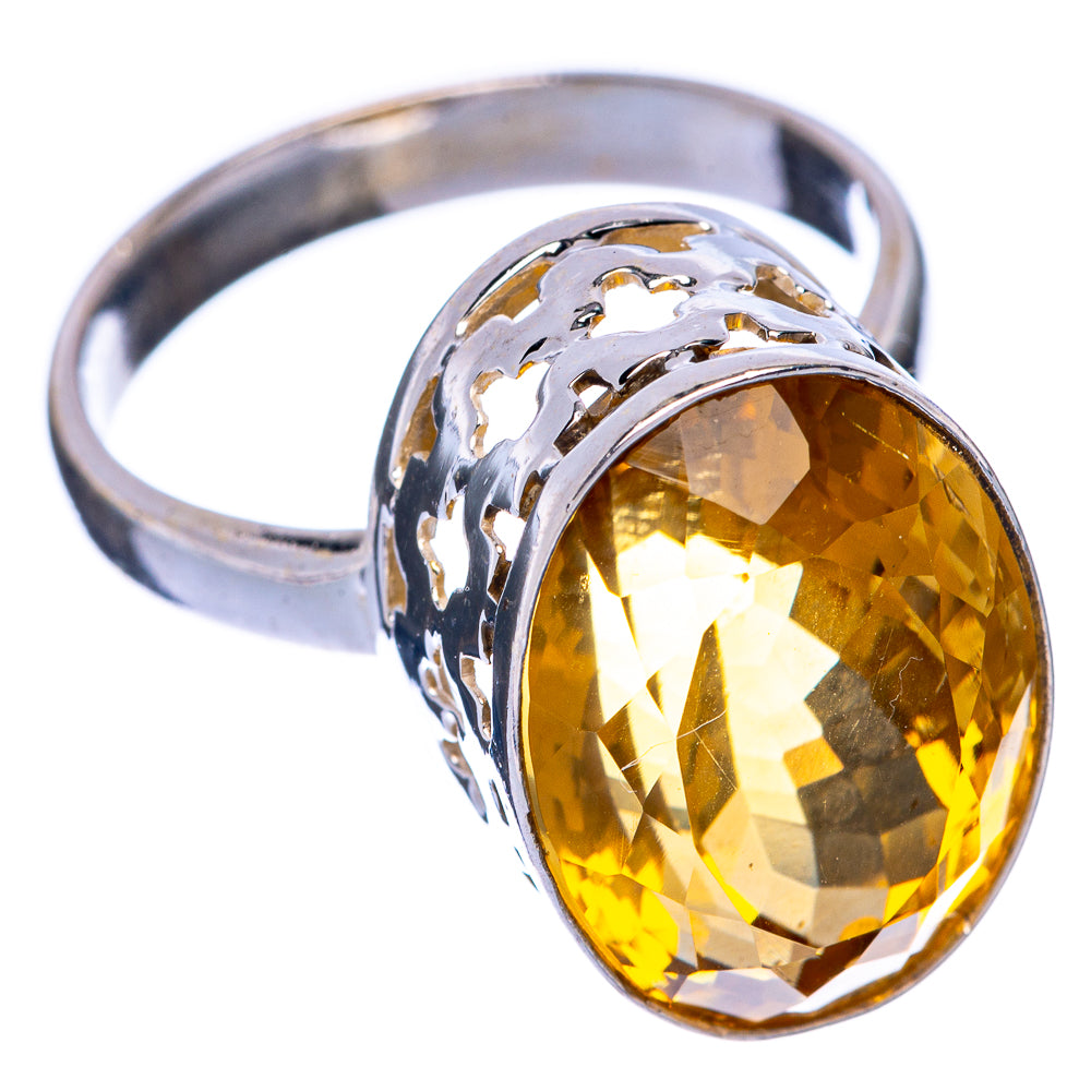 Faceted Citrine Ring Size 9 (925 Sterling Silver) R144771