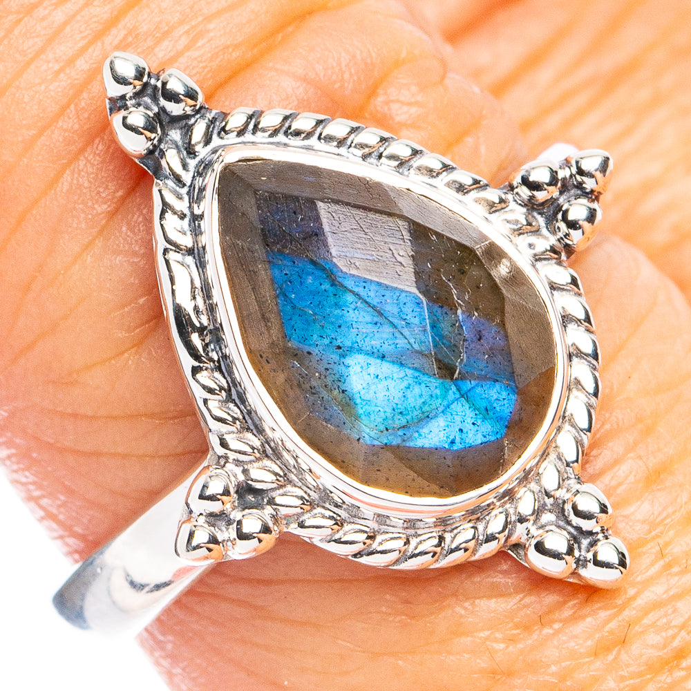 Premium Labradorite Ring Size 8 (925 Sterling Silver) R8173