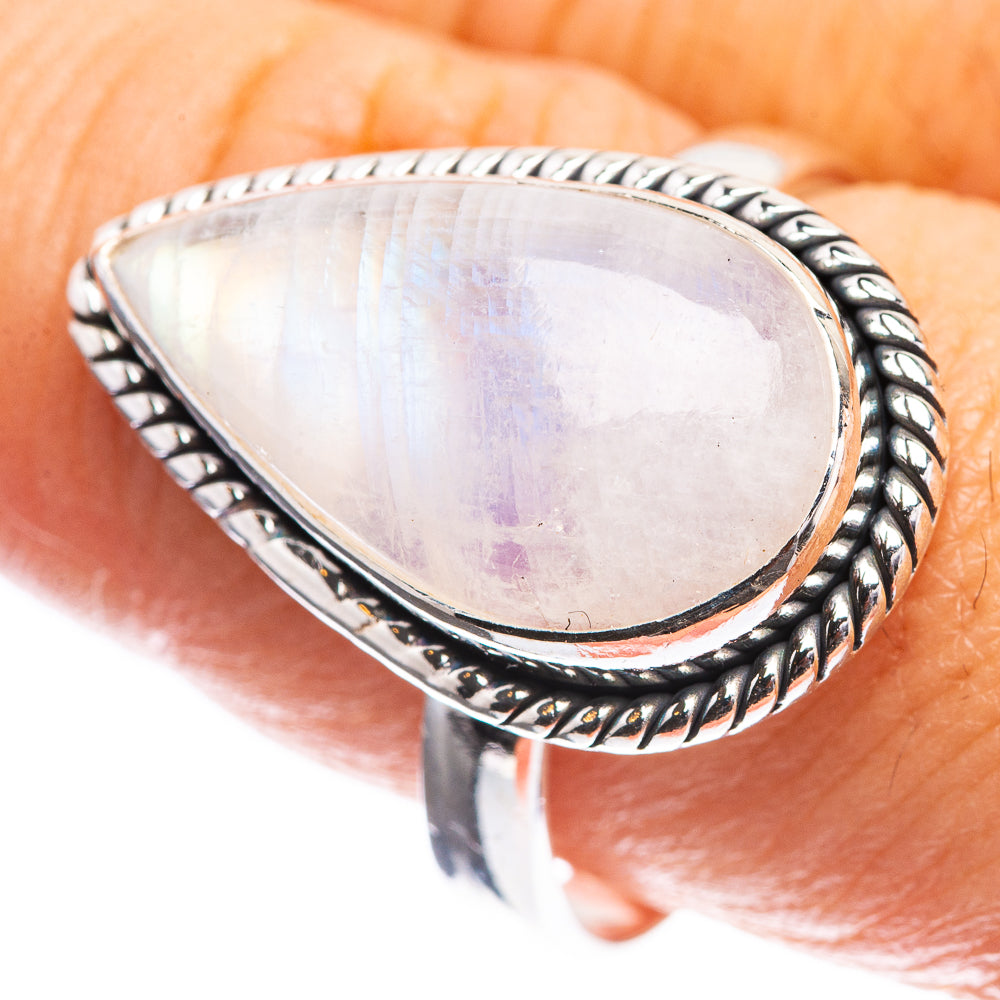 Rainbow Moonstone Ring Size 100 (925 Sterling Silver) R143109