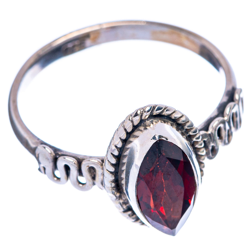 Garnet Dainty Ring Size 5.75 (925 Sterling Silver) R145625