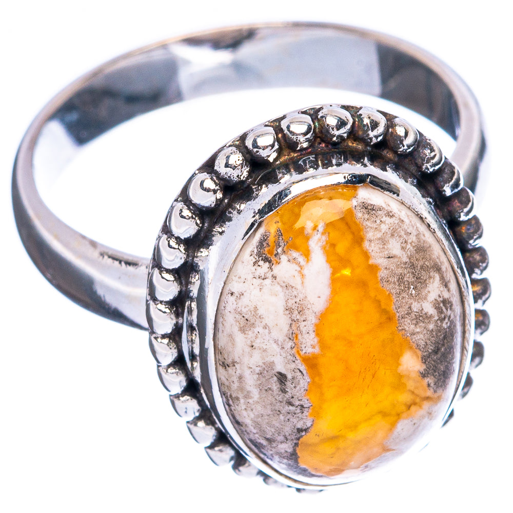 Rare Mexican Fire Opal Ring Size 7.25 (925 Sterling Silver) R5061