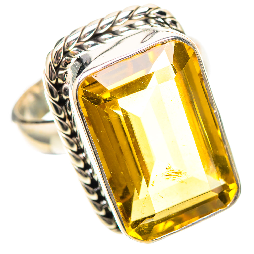 Faceted Citrine Ring Size 7.25 (925 Sterling Silver) RING139053