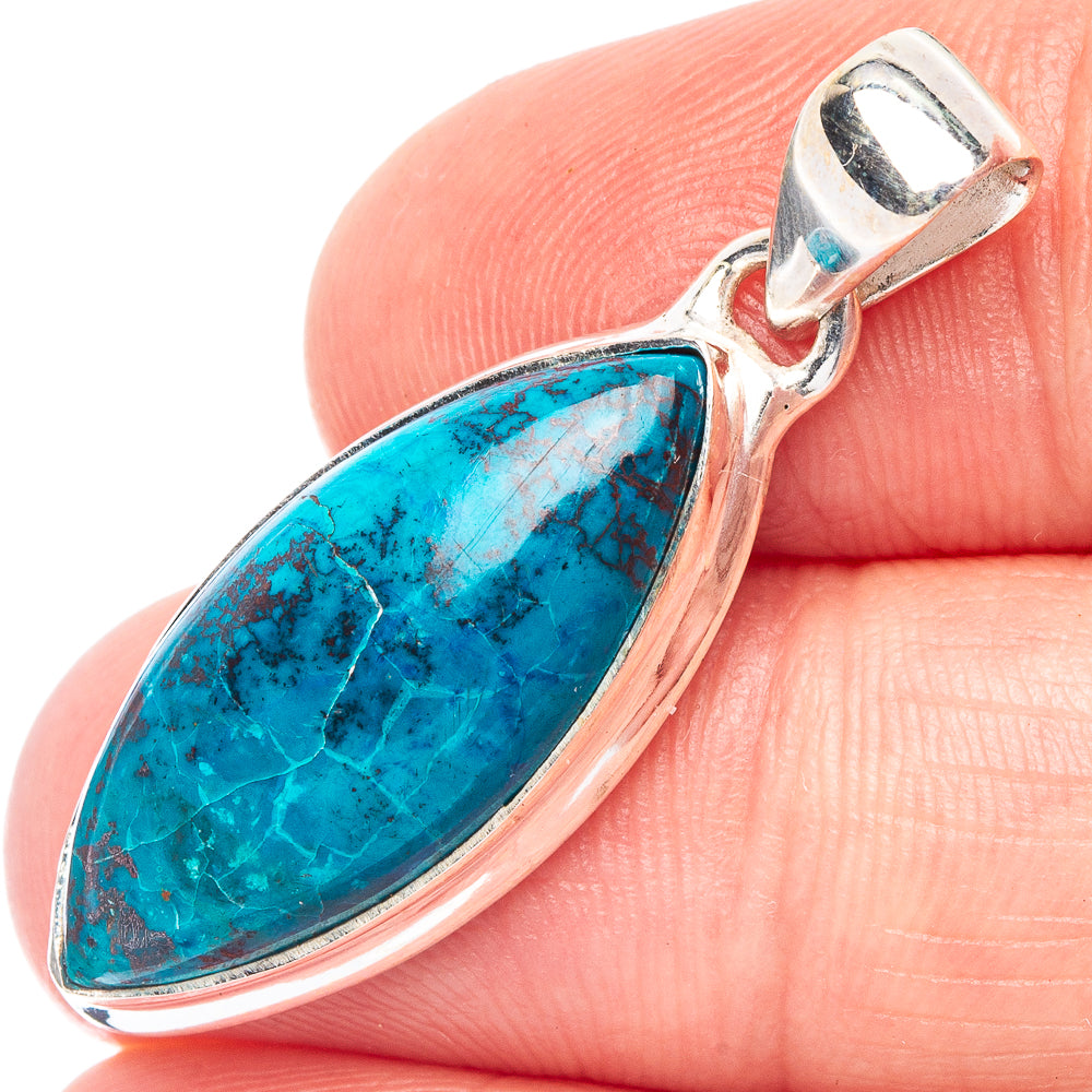 Shattuckite Pendant 1 3/8" (925 Sterling Silver) P44850