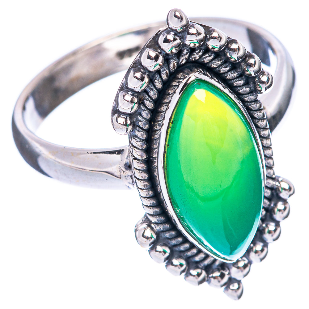 Chrysoprase 925 Sterling Silver Ring Size 8 (925 Sterling Silver) R5391