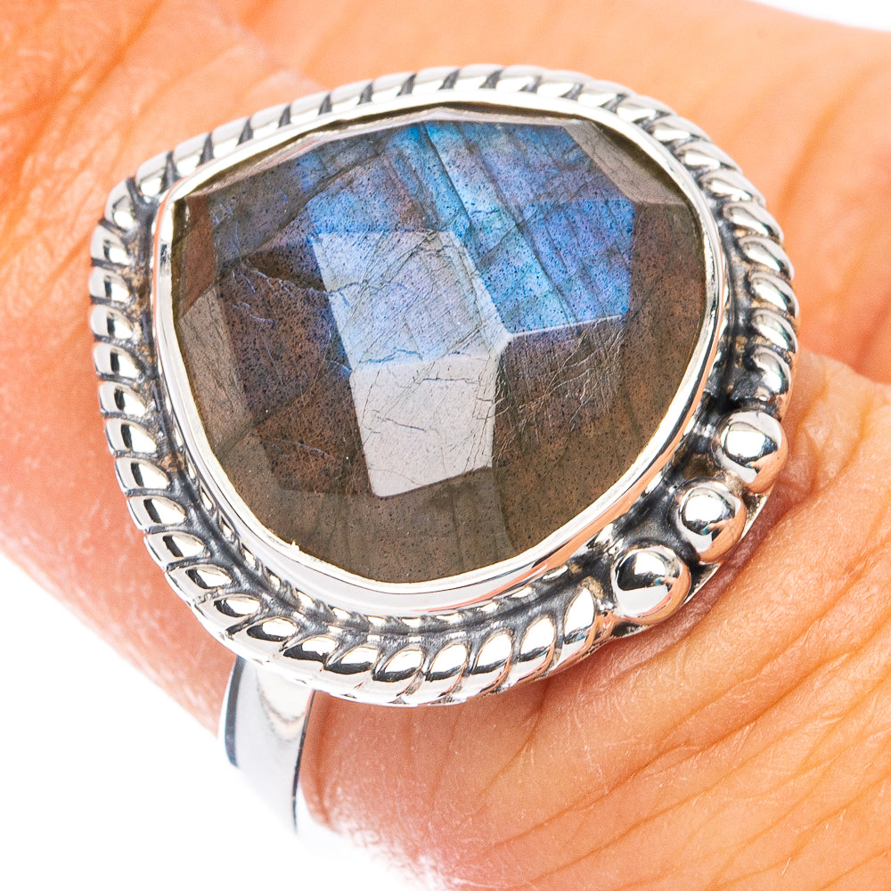 Premium Labradorite Ring Size 6 (925 Sterling Silver) RING7771