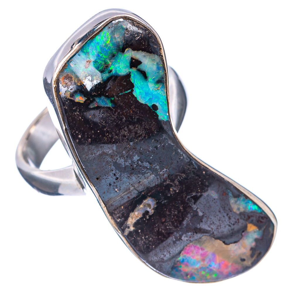Premium Rare Boulder Opal Ring Size 6 (.925 Sterling Silver)