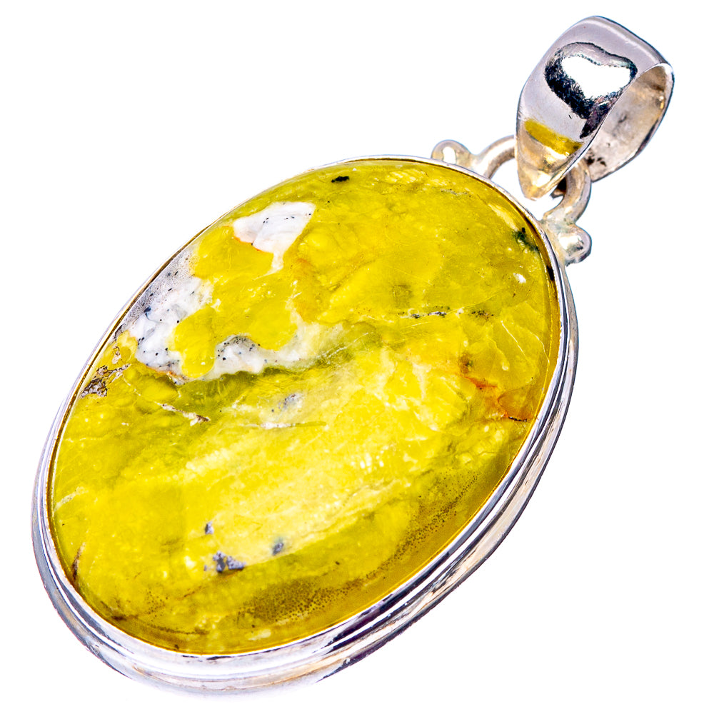 Lizardite Pendant 1 1/2" (.925 Sterling Silver)