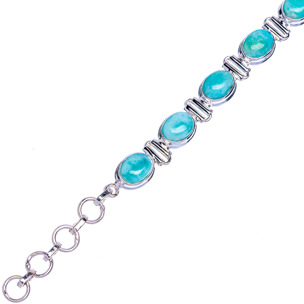 Larimar Bracelets 6 3/4 To 8 1/8" (925 Sterling Silver) B90325