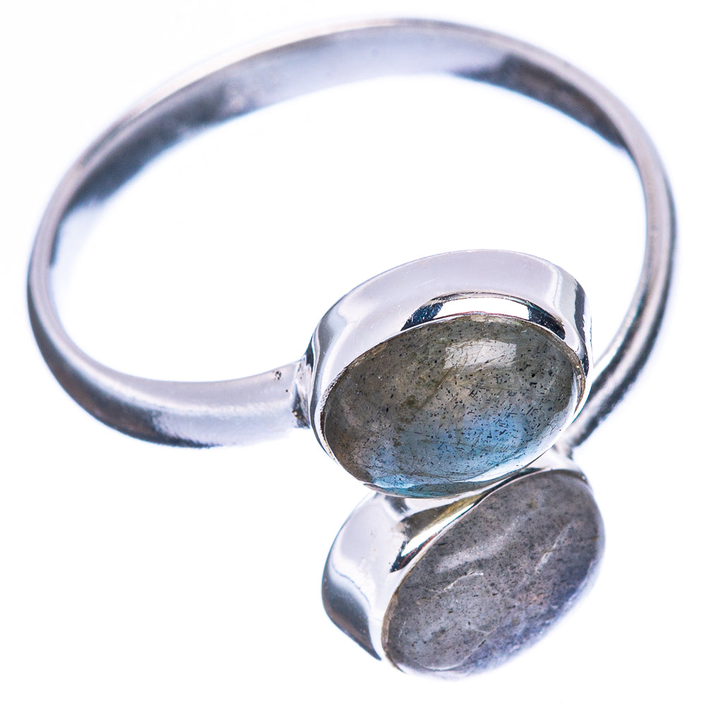 Labradorite Dainty Ring Size 8 Adjustable (925 Sterling Silver) R5121