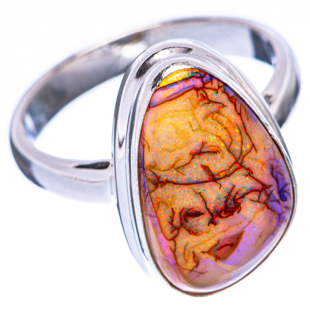 Rare Sterling Opal Ring Size 7.25 (925 Sterling Silver) R2195