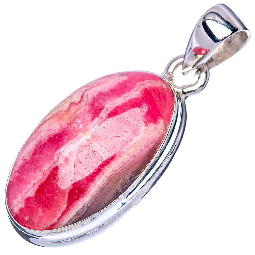 Rhodochrosite Pendant 1 3/8" (925 Sterling Silver) P42790