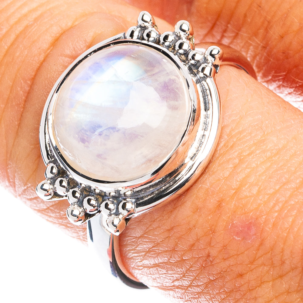 Premium Rainbow Moonstone Ring Size 8.75 (925 Sterling Silver) R8051